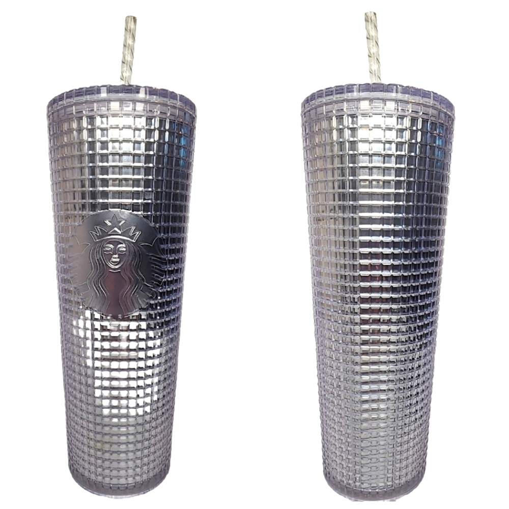 NWT Starbucks Holiday 2020 Cold Cup Disco Silver Tumbler with Tags